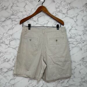 Structure Men’s Chino Shorts sz 34 Cotton Pleated Front Stone Khaki NWOT #F258